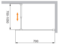 душевая перегородка CEZARES LIBERTA-L-1-70-C-Cr - Gidratop.ru изображение