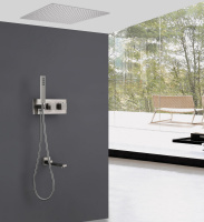 Душевая система ABBER Daheim AF8254SP скрытого монтажа с изливом, термостат, сатин - Gidratop.ru изображение