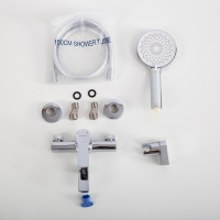 ALBANO Смеситель для ванны и душа в комплекте с ручным душем, шлангом и держателем, хром ALBANO-VASM-CRM - Gidratop.ru изображение