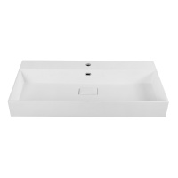раковина из искусственного мрамора 50263 Bianco, 91x45x11,5 - Gidratop.ru изображение