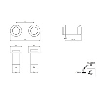 Gessi Ingranaggio встраиваемый термостат для душа, с 1 выходом, (внешние части), цвет  Black XL - Gidratop.ru изображение