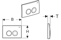 Клавиша смыва Geberit Delta 115.125.21.5 25, хром глянцевый - Gidratop.ru изображение