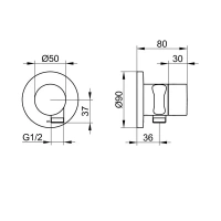 Переключатель потоков Keuco Ixmo 59556370201 на 2 потребителя, с выводом для шланга и держателем лейки, черный матовый - Gidratop.ru изображение