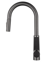 Смеситель для кухни с выдвижным изливом WONZON & WOGHAND, Темный графит (WW-A20782-BGG) - Gidratop.ru изображение