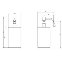 GESSI Rilievo дозатор для жидкого мыла настольный, цвет: nero XL - Gidratop.ru изображение