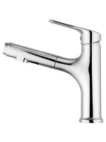 Смеситель для раковины с выдвижным изливом WONZON & WOGHAND, Хром (WW-AE4151-CR) - Gidratop.ru изображение