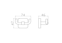 Двойной крючок для ванной WONZON & WOGHAND STILL, Хром (WW-6625) - Gidratop.ru изображение