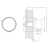 GESSI ORIGINI шланговое подсоединение, цвет Black Metal Brushed PVD - Gidratop.ru изображение