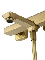Смеситель для ванны с душем WONZON & WOGHAND DIAMOND, Брашированное золото (WW-88639011- BG) - Gidratop.ru изображение