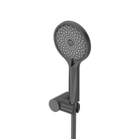 RELAX-DSET-NOP Душевой комплект встраиваемый (смеситель встраиваемый, верхний душ, ручной душ со шлангом, штуцер с держателем), черный матовый - Gidratop.ru изображение