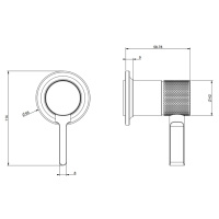 GESSI INCISO встраиваемый смеситель, на 1/2, на 1 источник (внешняя часть), цвет: brushed black metal pvd - Gidratop.ru изображение