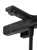 Смеситель для ванны с душем и термостатом WONZON & WOGHAND SOLID, Черный матовый (WW-C2011-A-MB) - Gidratop.ru изображение