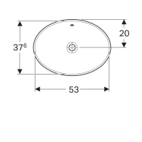 Раковина Geberit Variform 500.716.01.2, 55 x 40 см, белая - Gidratop.ru изображение