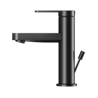 Смеситель Keuco Ixmo Flat 59502373000 для раковины, с донным клапаном, цвет черный матовый - Gidratop.ru изображение