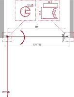 Душевая дверь BelBagno UNO-B-1-75-C-Cr - Gidratop.ru изображение