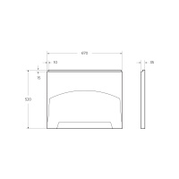 Боковая панель для акриловой ванны с крепежом CEZARES ECO-F-70-SP-W37 - Gidratop.ru изображение
