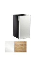 Шкаф Keuco Edition 300 30330 219102 подвесной 35 см, корпус белый глянцевый, фасад шпон оливы, петли справа - Gidratop.ru изображение