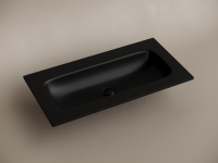 Раковина накладная мебельная CERAMICANOVA Grace прямоугольная 910x457x137 без отверстия под смеситель 910*457*137 цвет черный матовый CN7019MBwx - Gidratop.ru изображение