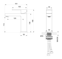 Смеситель для раковины WONZON & WOGHAND CUBE, Хром (WW-88139016-CR) - Gidratop.ru изображение