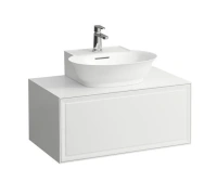 Тумба под раковину Laufen New Classic 77.5 х 45.5 х 34.5 см, 4.0601.3.085.631.1, подвесная, вырез посередине, белый глянцевый - Gidratop.ru изображение