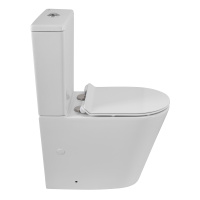 Унитаз-компакт безободковый со смывом TORNADO BelBagno FLAY-TOR BB2149CP-TOR/BB2149T/BB2111SC - Gidratop.ru изображение