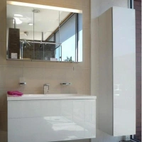 Шкаф-пенал Keuco Royal Reflex 34031 210002 подвесной 35 см, с корзиной, белый глянцевый, петли справа - Gidratop.ru изображение