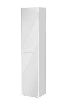 Шкаф-пенал Keuco Royal Reflex 34031 410002 подвесной 35 см, с корзиной, фасад зеркало, белый глянцевый, петли справа