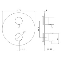 Newform XT Наружная часть для термостатического смесителя, с переключателем до 5 источников (для 31061/31020/27888/27889) цвет: хром - Gidratop.ru изображение