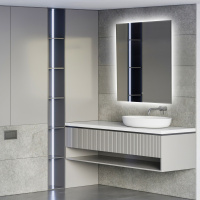 Зеркало ABBER See AG6103S-0.6 с подсветкой, сенсорный выключатель, диммер - Gidratop.ru изображение