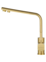 Смеситель для кухни c подключением фильтра WONZON & WOGHAND, Брашированное золото (WW-88458003-BG) - Gidratop.ru изображение