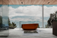 Прозрачная ванна ABBER Kristall AT9706Opal коричневая - Gidratop.ru изображение