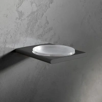 Мыльница Keuco Edition 400 11555139000, хром черный шлифованный - Gidratop.ru изображение