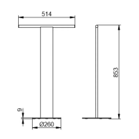 Полотенцедержатель Keuco 04987510101, напольный, цвет белый/хром - Gidratop.ru изображение