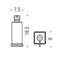 Colombo Look Дозатор для жидкого мыла настольный, цвет: чёрный матовый/матовое стекло - Gidratop.ru изображение