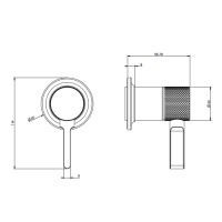 GESSI INCISO встраиваемый смеситель, на 1/2, на 1 источник (внешняя часть), цвет: золото - Gidratop.ru изображение