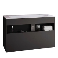 Тумба под раковину Keuco Stageline 32882970100, 120 см, с подсветкой, 1 ящик, цвет вулканит матовый - Gidratop.ru изображение