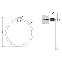 GESSI INCISO полотенцедержатель кольцевой, цвет: золото - Gidratop.ru изображение