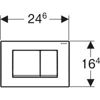Клавиша смыва Geberit Delta 115.137.21.1 30, хром глянцевый - Gidratop.ru изображение