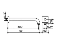 Держатель для верхнего душа Keuco 53088 010302 настенный, 31.2 см - Gidratop.ru изображение
