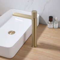 Смеситель ABBER Rund AF8711G для накладной раковины, золото матовое - Gidratop.ru изображение