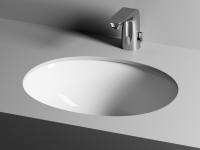 Умывальник овальный встраиваемый под столешницу Element 510x420x195мм, с крепежом и шаблоном для установки - Gidratop.ru изображение