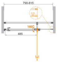 Душевая дверь CEZARES VALVOLA-B-1-80-C-Cr - Gidratop.ru изображение