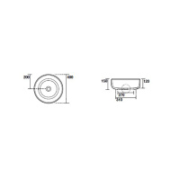 Раковина-чаша 40х15 см, без отв., цвет: черный матовый - Gidratop.ru изображение