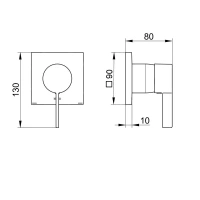 Смеситель Keuco Ixmo Pure 59551379502 для душа, цвет черный матовый - Gidratop.ru изображение
