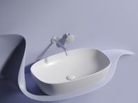 Умывальник чаша накладная овальная (цвет Белый Матовый) Element 600x380x138мм - Gidratop.ru изображение