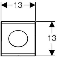 Клавиша смыва Geberit Sigma 116.031.21.5 Type 01, бесконтактная, сенсорная, работа от батарей, для писсуара - Gidratop.ru изображение