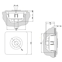 Gessi iSpa боковая форсунка встраиваемая (внешняя часть), цвет: хром - Gidratop.ru изображение