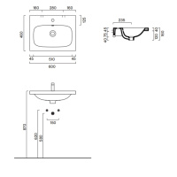 Catalano Alvea Раковина 60x46 подвесная или на мебель, цвет белый глянцевыйл - Gidratop.ru изображение