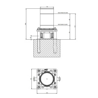 Gessi Outdoor встраиваемая часть для уличной душевой стойки с соединениями на 1/2.. цвет Steel Brushed - Gidratop.ru изображение