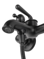 Смеситель для ванны с душем WONZON & WOGHAND STEAM, Черный матовый (WW-88639008-MB) - Gidratop.ru изображение